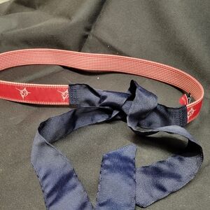 White Marley Leather Man Marlin Red W BlueTie Belt Size Medium